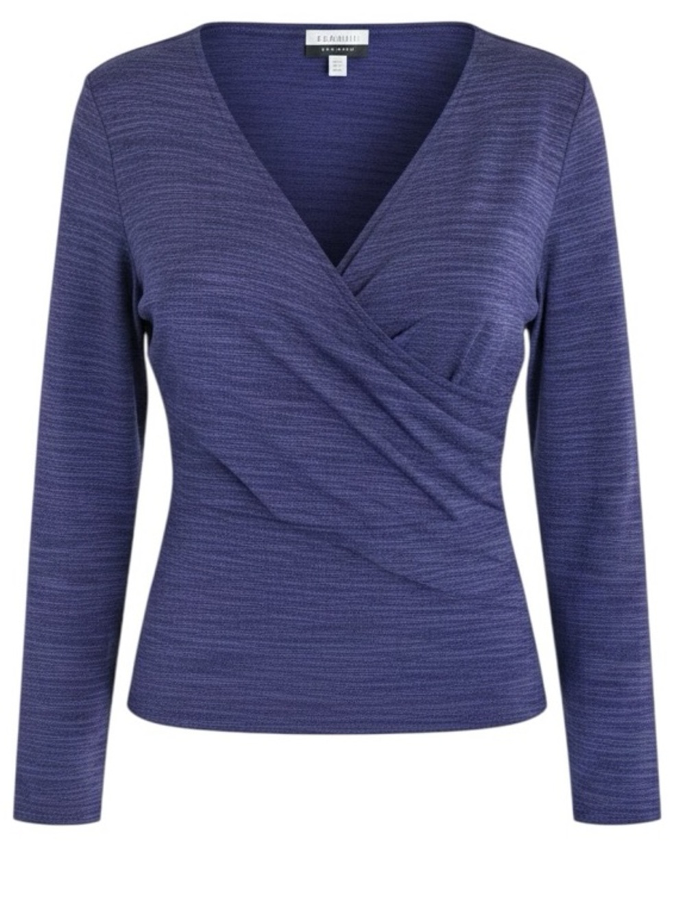 Eloquii Elements purple marled wrap-style top (NWT) Dark Academia Old Money